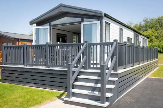 You'd be staying in a one-bedroomed Bronze Premium caravan