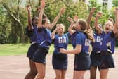 St George’s girls celebrate a moment of victory