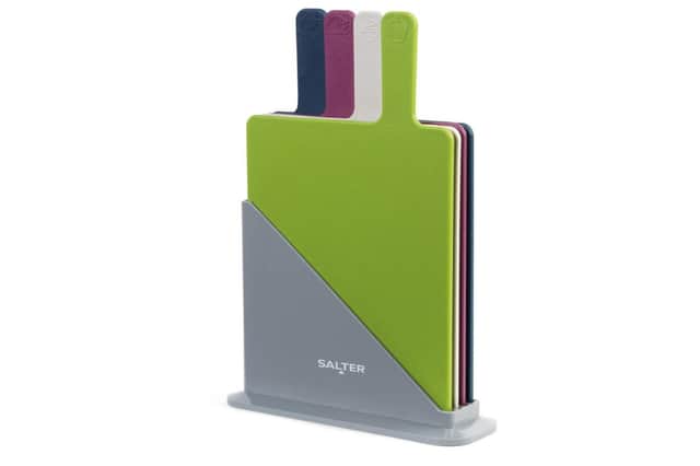 Salter Multicoloured 4-Piece Chopping Board Set