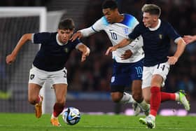 Scotland internationals Aaron Hickey (left) and Billy Gilmour (right) produced big moments for their club sides. Cr: Getty Images.