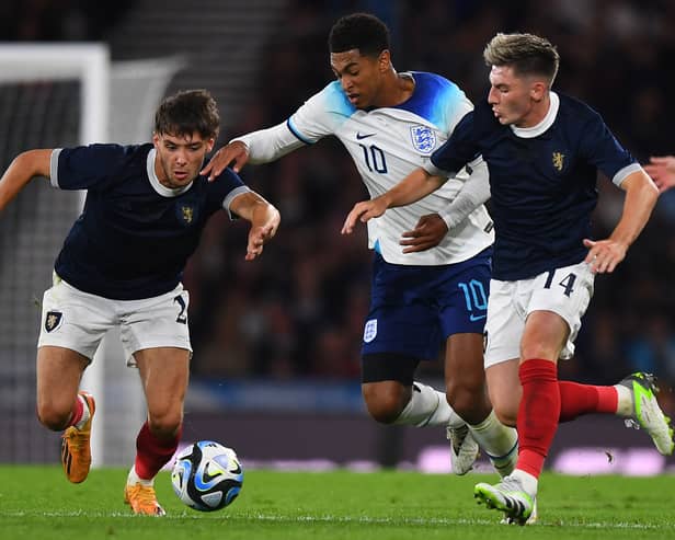 Scotland internationals Aaron Hickey (left) and Billy Gilmour (right) produced big moments for their club sides. Cr: Getty Images.