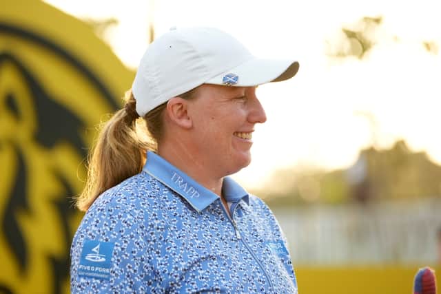 Gemma Dryburgh got off to a hot start in her first outing of the year on the LPGA and also her first start as a new mum 