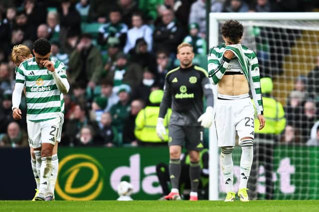 Celtic suffered a damaging defeat by Hibs at Parkhead.