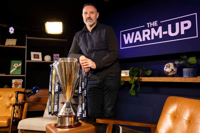 Kris Boyd during the SPFL Weekend Review at the Four Winds Pavilion, Pacific Quay.