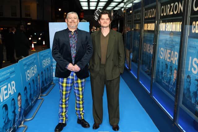 John Davidson, left, and actor Robert Aramayo attend the London gala screening of I Swear at The Curzon Mayfair cinema (Picture: Tim P Whitby)