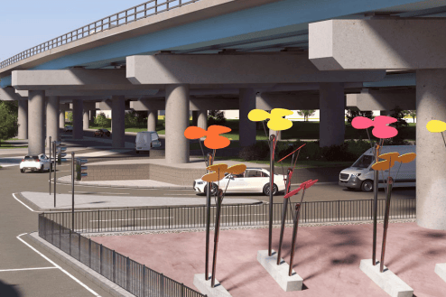 Visualisation of Woodside viaducts replacement option