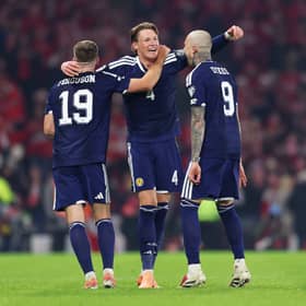 Scott McTominay celebrates the final goal of Scotland's 4-2 over Denmark that secured World Cup qualification (Picture: Stu Forster)
