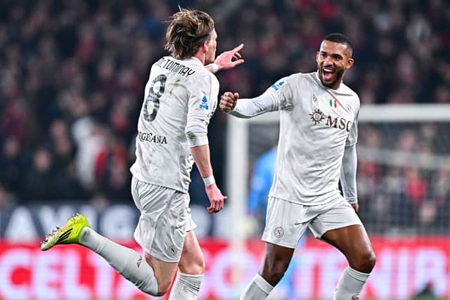 McTominay celebrates his goal against Genoa last month.