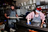 Dougal Stonebridge and Brynn Faulk at Courie Courie bakery