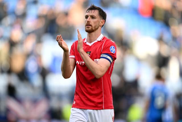 Wrexham captain Dominic Hyam is hoping to secure a place in Scotland's World Cup squad. (Photo by Harriet Massey/Getty Images)