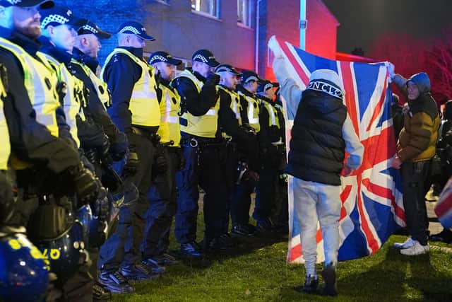 A large number of Police Scotland officers were deployed