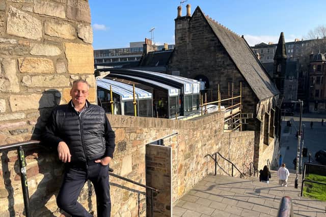 Nic Wood, Signature Group director, at the new Cold Town House rooftop bar development in the Grassmarket.