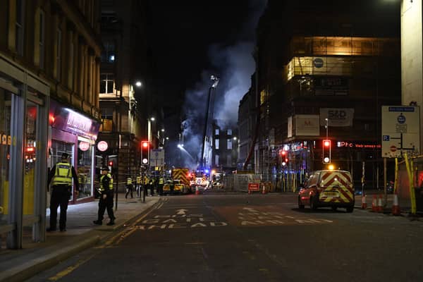 The first on Union Street in Glasgow had no casualties, though Glasgow Central Station remains closed on Monday. 