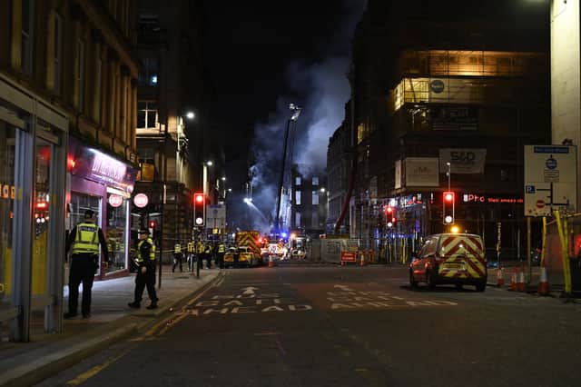 The first on Union Street in Glasgow had no casualties, though Glasgow Central Station remains closed on Monday.