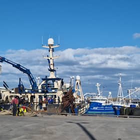 Fraserburgh Harbour, home to a large fleet of pelagic vessels 