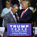 Nigel Farage takes part in a rally during Donald Trump's first presidential election campaign in 2016 in Jackson, Mississippi (Picture: Jonathan Bachman)