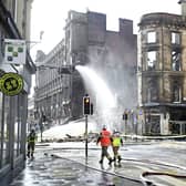 The historic building next to Glasgow's Central Station that was destroyed by a devastating fire (Picture: John Devlin)