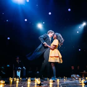 Jamie Muscato as Dexter and Sharon Rose as Emma in One Day: The Musical