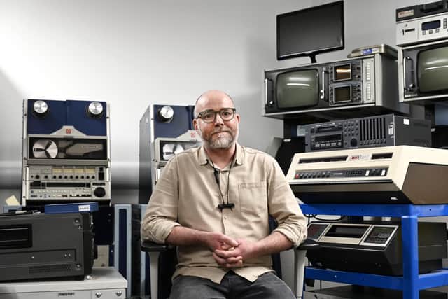 Stuart Wilson, senior preservation technician at the national Moving Image Archive.