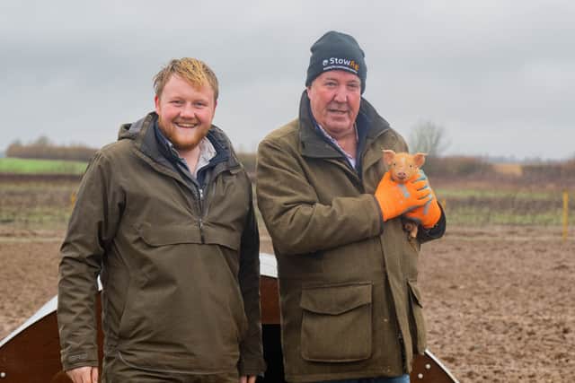 Kaleb Cooper and Jeremy Clarkson on Clarkson's Farm