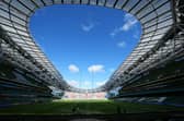 A view inside the stadium before the Guinness Men's Six Nations match between Ireland and Scotland at the Aviva Stadium in Dublin. 