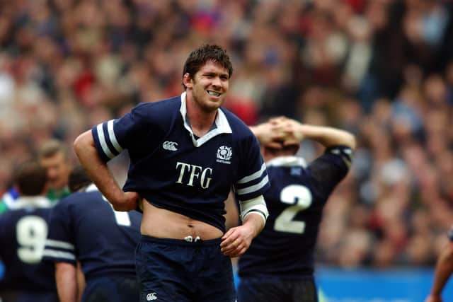 Scott Murray's cap record for a Scotland lock was broken by Grant Gilchrist.
