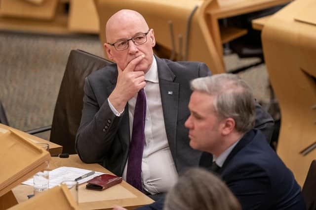 First Minister John Swinney during the assisted dying debate