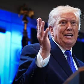 Donald Trump has claimed America's Nato allies are 'cowards' for not helping to reopen the Strait of Hormuz (Picture: Aaron Schwartz)