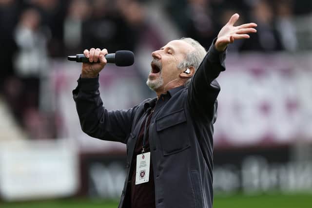 Colin Chisholm sang the 'The Hearts Song' last month ahead of the win against Dundee.