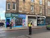 Police on the scene of the Wardlaw Street incident.