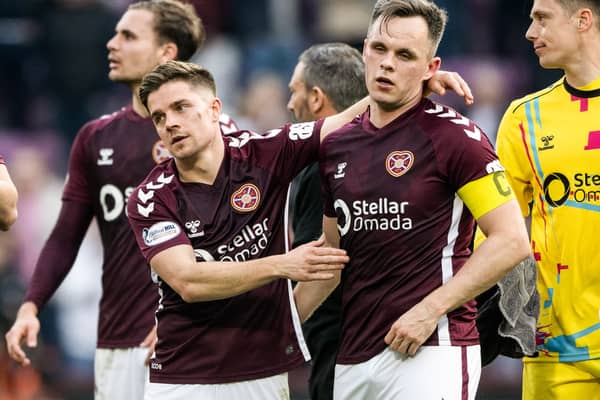 Hearts welcomed back key duo Cammy Devlin and Lawrence Shankland from injury at the weekend. Cr: SNS Group.