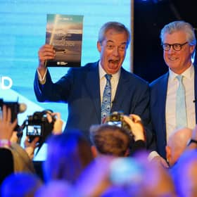 Nigel Farage and Malcolm Offord as Reform UK announced its Scots candidates less than a week ago