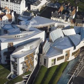 Scottish Parliament building in Edinburgh