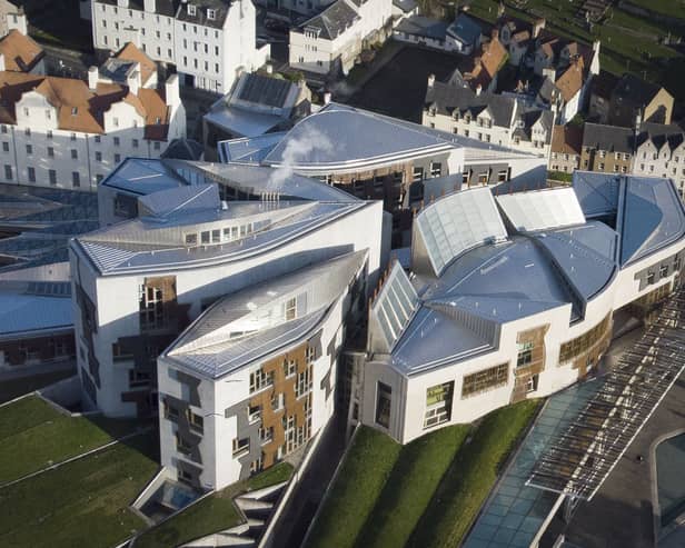 Scottish Parliament building in Edinburgh