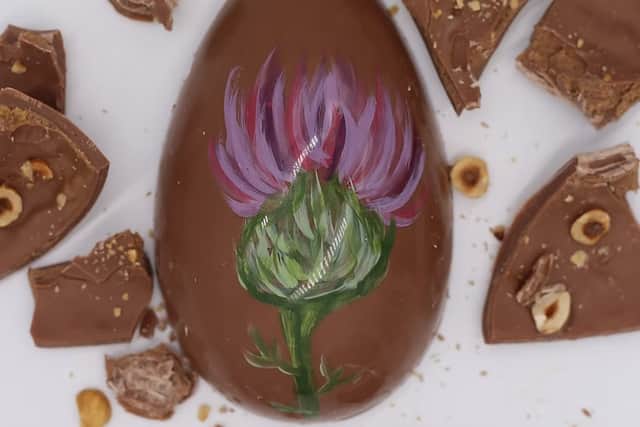 Chocolatia thistle Easter egg