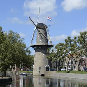 The Windmill de Walvisch in Schiedam, a town near Rotterdam, dates back to 1794 and is open as a museum. 
