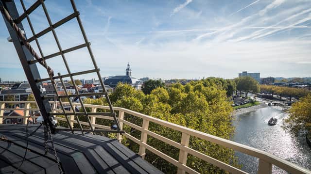 The view from one of Schiedam’s eight windmills.