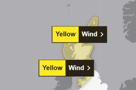The Met Office have issued a yellow weather warning.