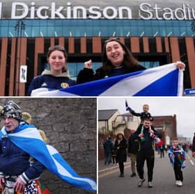 Here are 23 of the best photos of Scotland fans supporting the team in narrow defeat to Ivory Coast at the Hill Dickinson Stadium. Cr: Getty Images/PA