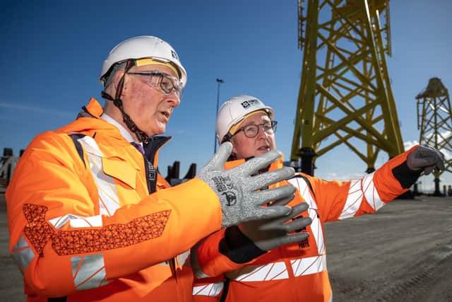 John Swinney (left) alongside CEO of Forth Ports Stuart Wallace
