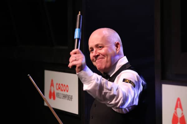John Higgins is in quarter-final action today.
