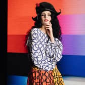 Lucia Fairfull in Vivienne Westwood for Catwalk: The Art of The Fashion Show at V&A Dundee. Credits: Lucia Fairfull at Model Team; Creative: Too Gallus; Photography: Barrington Reeves; Director of Photography: Jacob Gandy; Styling: Gareth Valentino; Hair: Reece Phimster, Ponyboy; Makeup: Laura Long; Location: Nightsky Studios