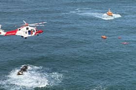 Crews were called out on Thursday afternoon after reports of two kayakers in difficulty