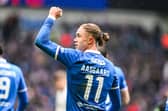 Rangers playmaker Thelo Aasgaard was back on the score sheet in the 4-2 win over Dundee United at Ibrox on Saturday. Cr: SNS Group.