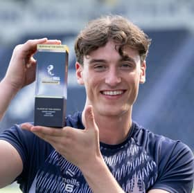 William Hill's player of the Month for March, Barney Stewart, of Falkirk