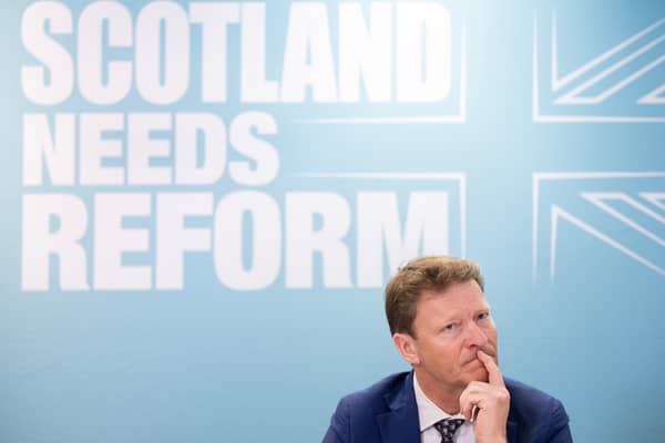 Reform UK deputy leader Richard Tice at a press conference at the Macdonald Norwood Hall Hotel in Aberdeen