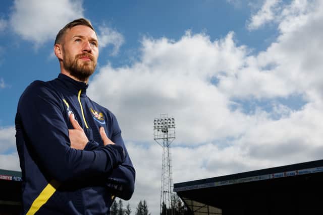 Barry Douglas during a St Johnstone press conference at McDiarmid Park last year.