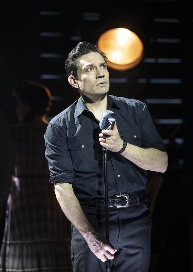 Christopher Ryan Grant as Johnny Cash, who traced his roots back to Fife in the 17th century and used to check into hospital as 'Malcolm' after the king, from whose sister he believed the family line was descended.