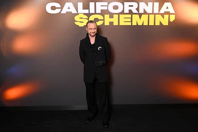 James McAvoy attends the "California Schemin'" London Gala at Odeon Luxe Leicester Square on April 08, 2026