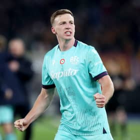 Bologna's Lewis Ferguson is hoping to lead his side to the semi-final of the Europa League at the expense of a Scotland international teammate.